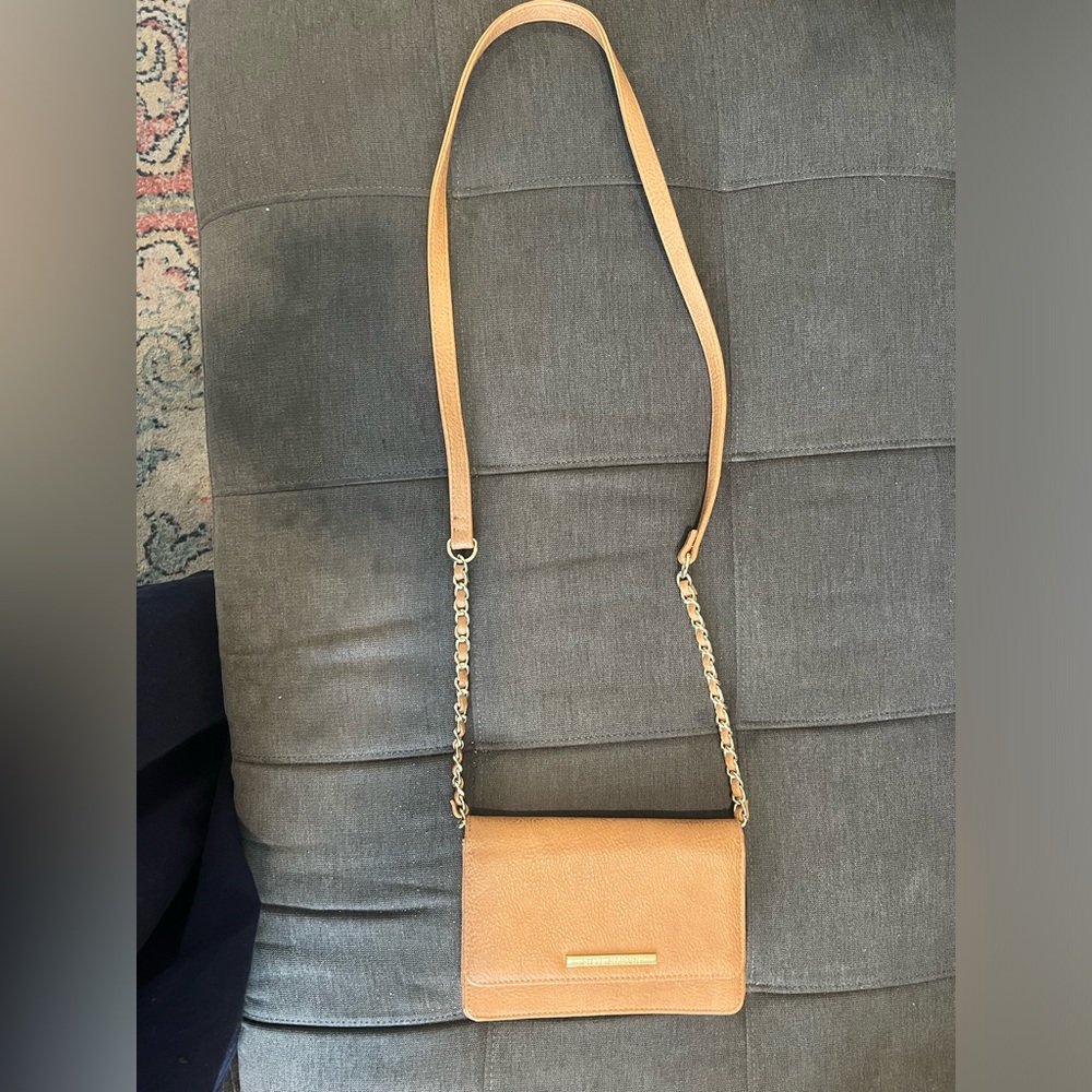 Women’s Brown Gold Crossbody Wallet Purse Clutch